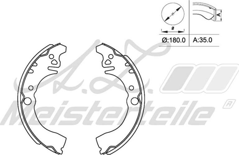 A.Z. Meisterteile AZMT-44-026-1366 - Drum Brake Shoe Set car-mod.net