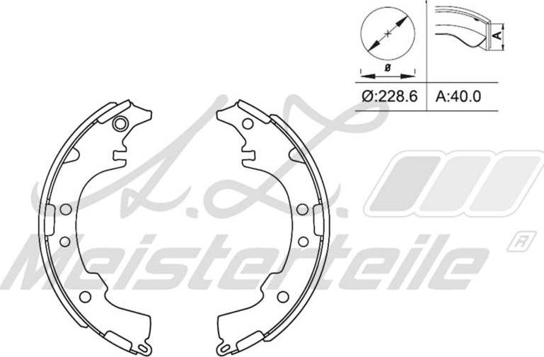 A.Z. Meisterteile AZMT-44-026-1330 - Drum Brake Shoe Set car-mod.net