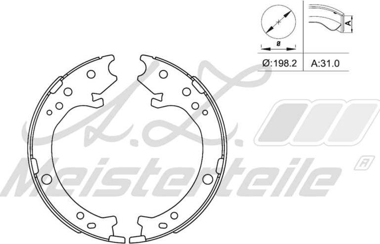A.Z. Meisterteile AZMT-44-026-1321 - Drum Brake Shoe Set car-mod.net