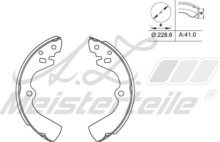 A.Z. Meisterteile AZMT-44-026-1323 - Drum Brake Shoe Set car-mod.net