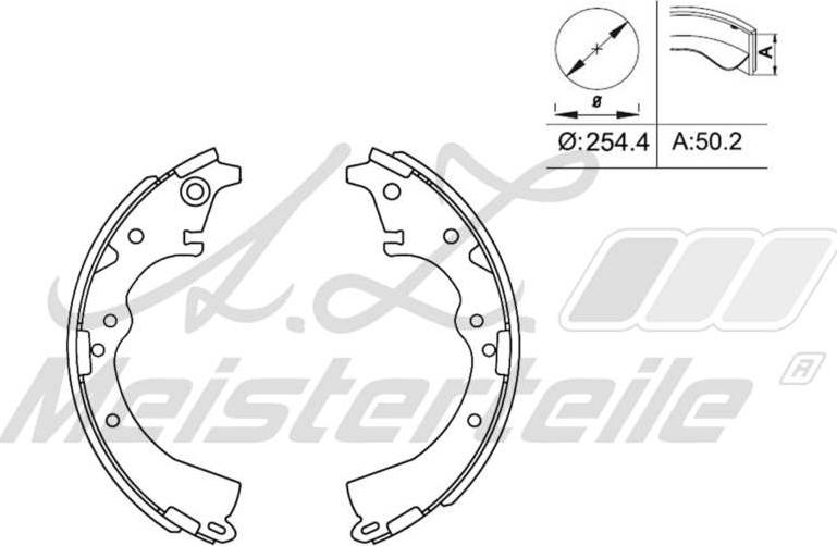A.Z. Meisterteile AZMT-44-026-1376 - Drum Brake Shoe Set car-mod.net