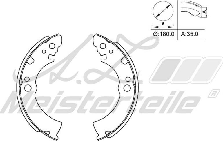 A.Z. Meisterteile AZMT-44-026-1299 - Drum Brake Shoe Set car-mod.net