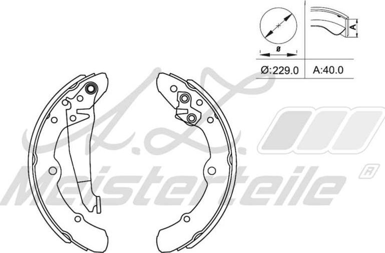 A.Z. Meisterteile AZMT-44-026-1294 - Drum Brake Shoe Set car-mod.net