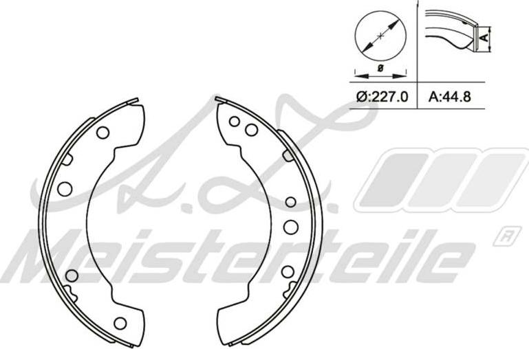 A.Z. Meisterteile AZMT-44-026-1292 - Drum Brake Shoe Set car-mod.net