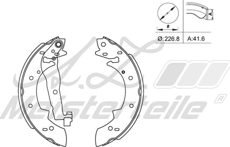 A.Z. Meisterteile AZMT-44-026-1269 - Drum Brake Shoe Set car-mod.net
