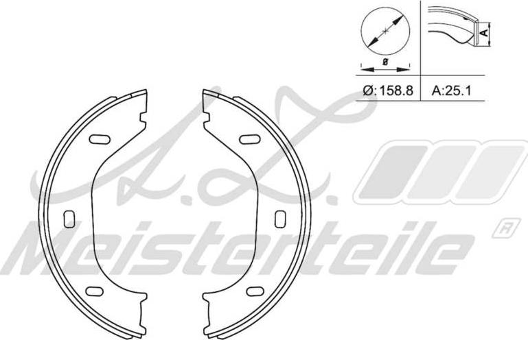 A.Z. Meisterteile AZMT-44-026-1267 - Drum Brake Shoe Set car-mod.net