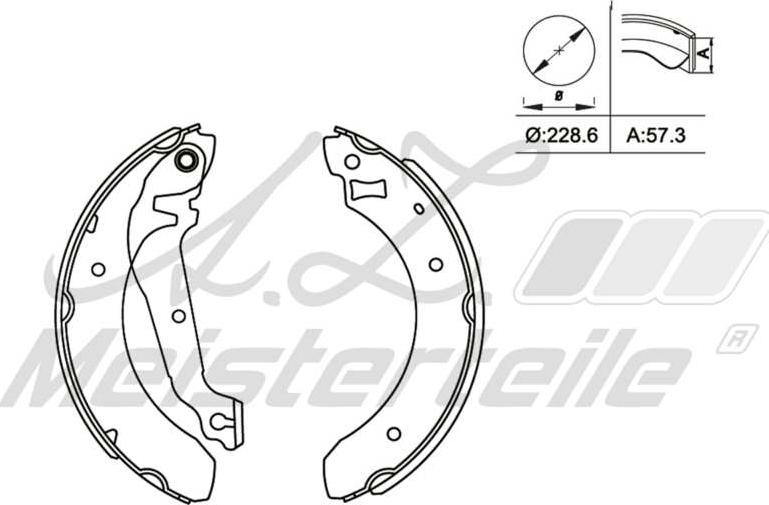 A.Z. Meisterteile AZMT-44-026-1209 - Drum Brake Shoe Set car-mod.net