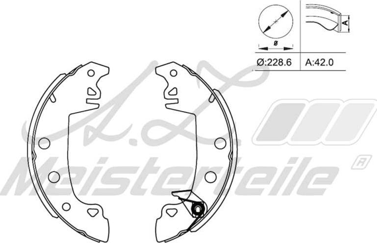 A.Z. Meisterteile AZMT-44-026-1284 - Drum Brake Shoe Set car-mod.net