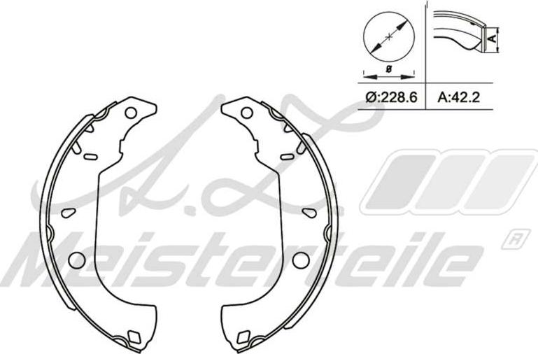 A.Z. Meisterteile AZMT-44-026-1231 - Drum Brake Shoe Set car-mod.net