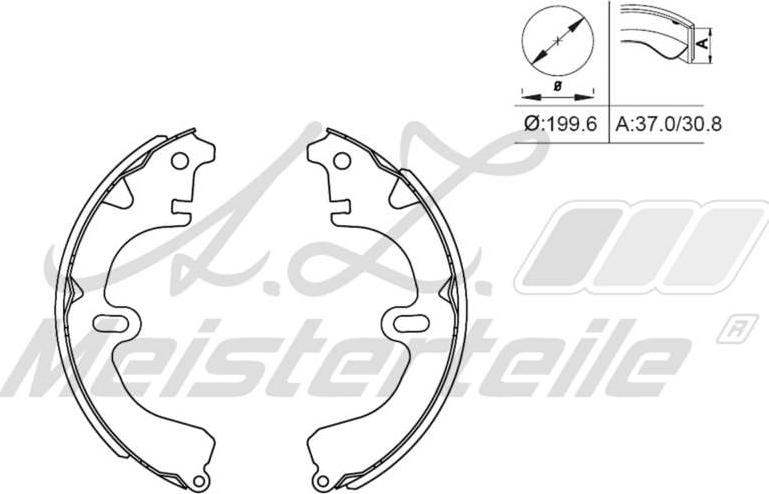 A.Z. Meisterteile AZMT-44-026-1276 - Drum Brake Shoe Set car-mod.net