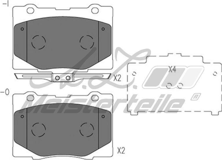 A.Z. Meisterteile AZMT-44-022-1855 - Brake Pad Set, disc brake car-mod.net