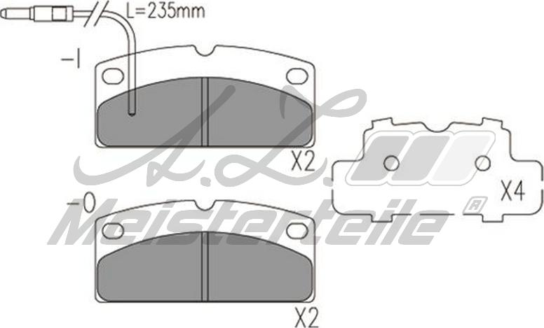 A.Z. Meisterteile AZMT-44-022-2191 - Brake Pad Set, disc brake car-mod.net