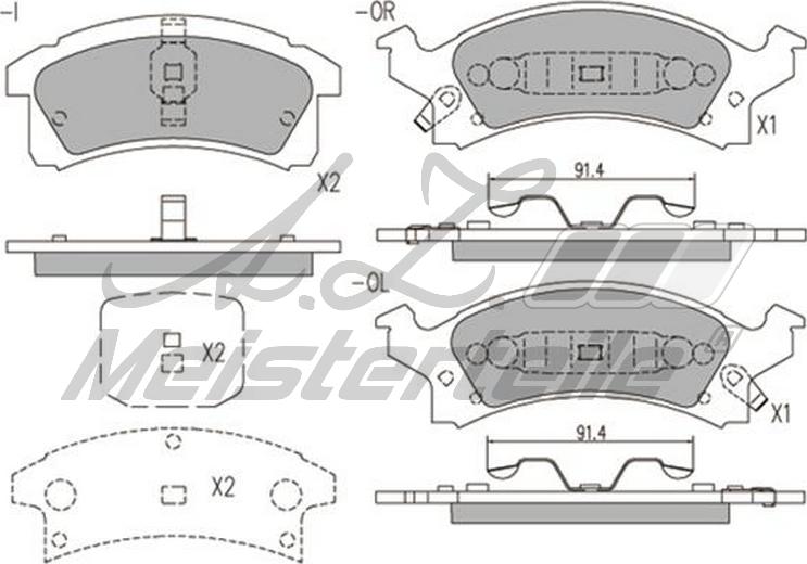 A.Z. Meisterteile AZMT-44-022-2326 - Brake Pad Set, disc brake car-mod.net