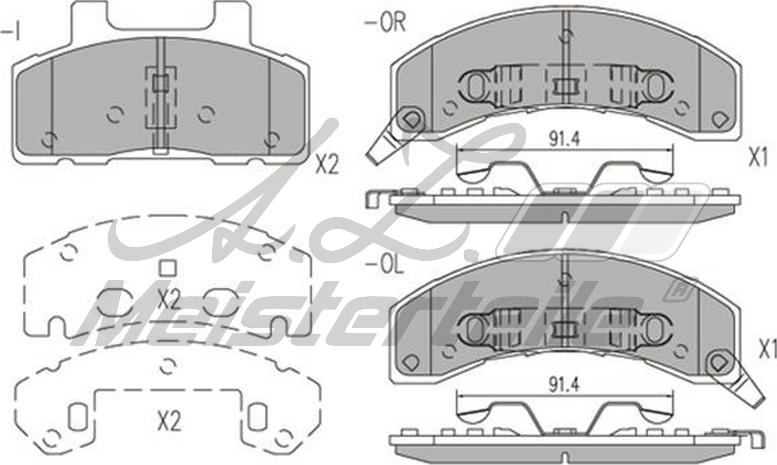 A.Z. Meisterteile AZMT-44-022-2327 - Brake Pad Set, disc brake car-mod.net