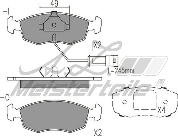 A.Z. Meisterteile AZMT-44-022-2248 - Brake Pad Set, disc brake car-mod.net