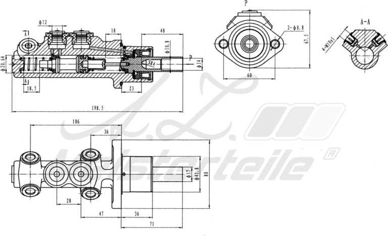 A.Z. Meisterteile AZMT-44-110-1069 - Brake Master Cylinder car-mod.net