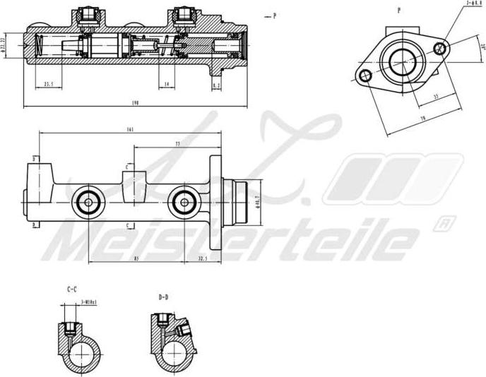 A.Z. Meisterteile AZMT-44-110-1033 - Brake Master Cylinder car-mod.net