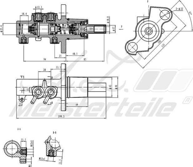 A.Z. Meisterteile AZMT-44-110-1023 - Brake Master Cylinder car-mod.net