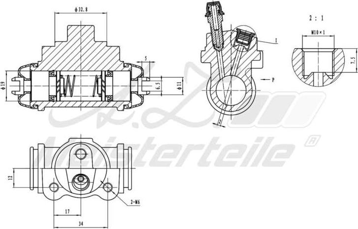 A.Z. Meisterteile AZMT-44-111-1147 - Wheel Brake Cylinder car-mod.net