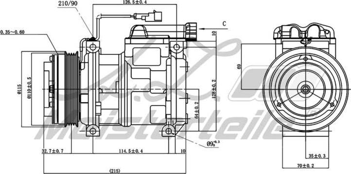 A.Z. Meisterteile AZMT-45-041-1116 - Compressor, air conditioning car-mod.net