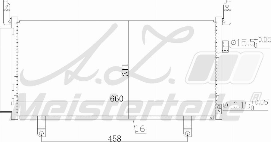 A.Z. Meisterteile AZMT-45-030-1612 - Condenser, air conditioning car-mod.net
