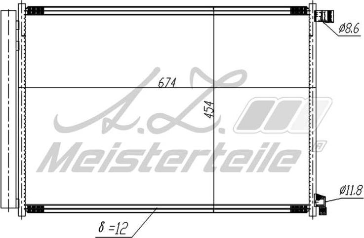 A.Z. Meisterteile AZMT-45-030-1633 - Condenser, air conditioning car-mod.net