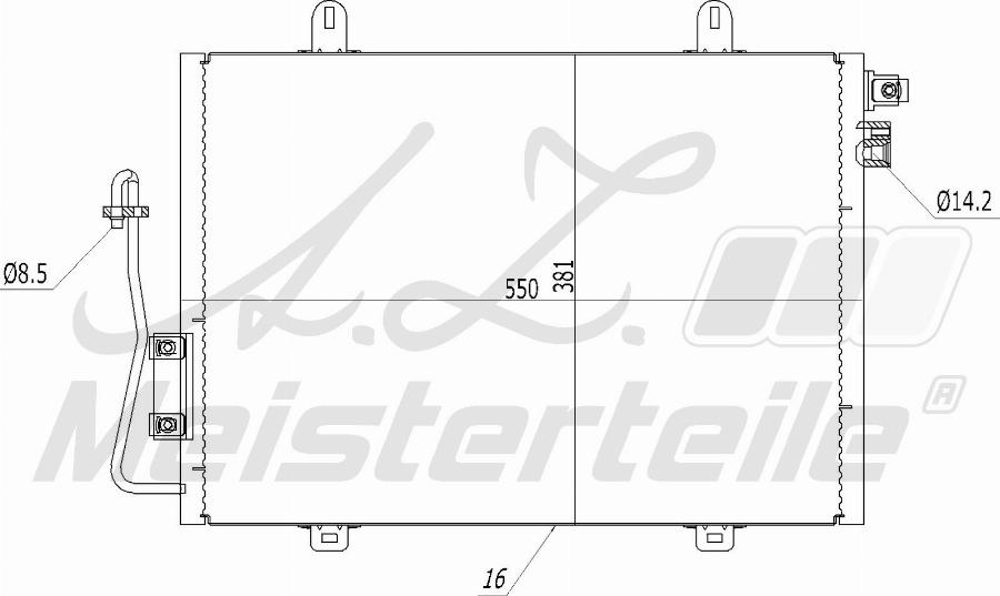 A.Z. Meisterteile AZMT-45-030-1173 - Condenser, air conditioning car-mod.net