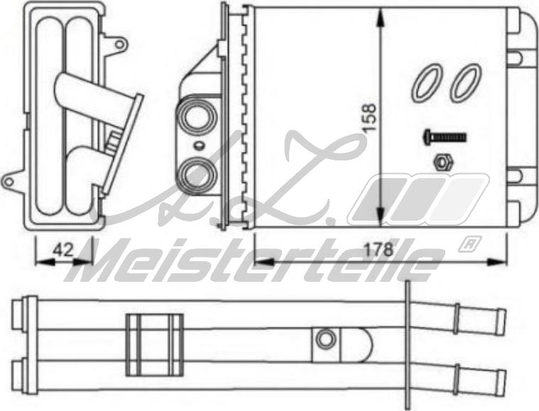A.Z. Meisterteile AZMT-45-032-1194 - Heat Exchanger, interior heating car-mod.net