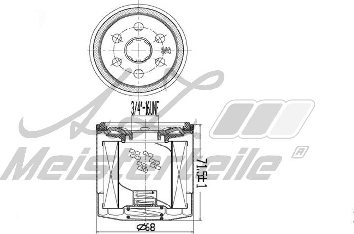 A.Z. Meisterteile AZMT-41-040-1330 - Oil Filter car-mod.net