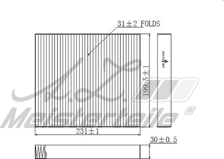 A.Z. Meisterteile AZMT-41-010-1549 - Filter, interior air car-mod.net
