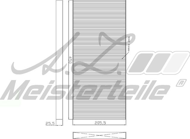 A.Z. Meisterteile AZMT-41-010-1504 - Filter, interior air car-mod.net