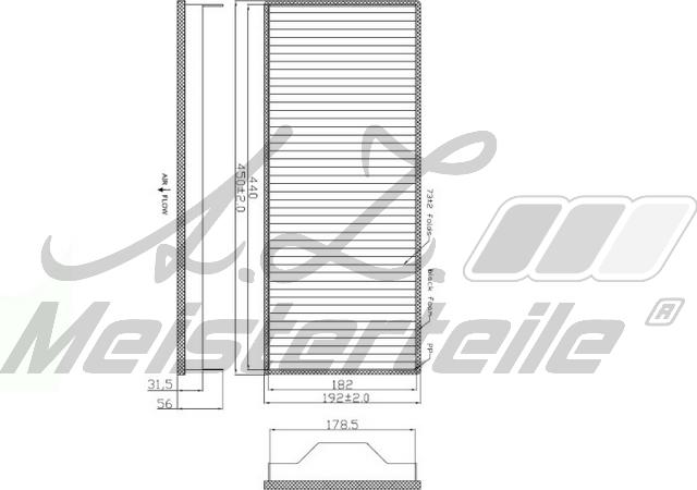 A.Z. Meisterteile AZMT-41-010-1503 - Filter, interior air car-mod.net