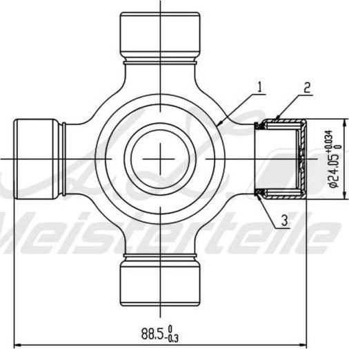 A.Z. Meisterteile AZMT-42-041-1050 - Flexible disc, propshaft joint car-mod.net