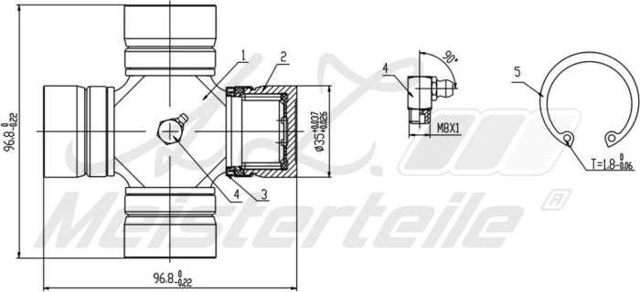 A.Z. Meisterteile AZMT-42-041-1069 - Flexible disc, propshaft joint car-mod.net