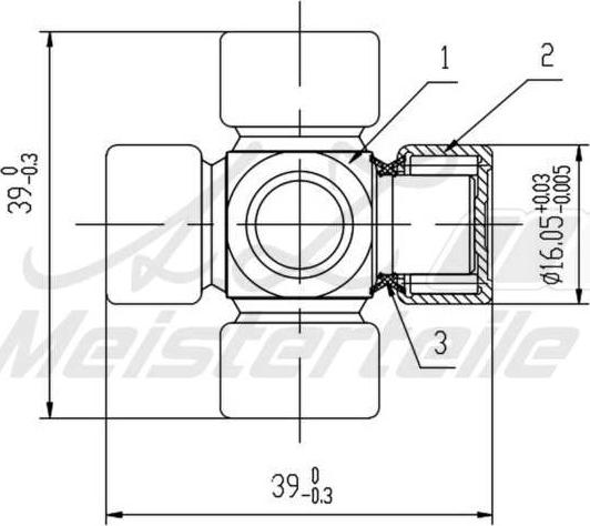 A.Z. Meisterteile AZMT-42-041-1062 - Flexible disc, propshaft joint car-mod.net