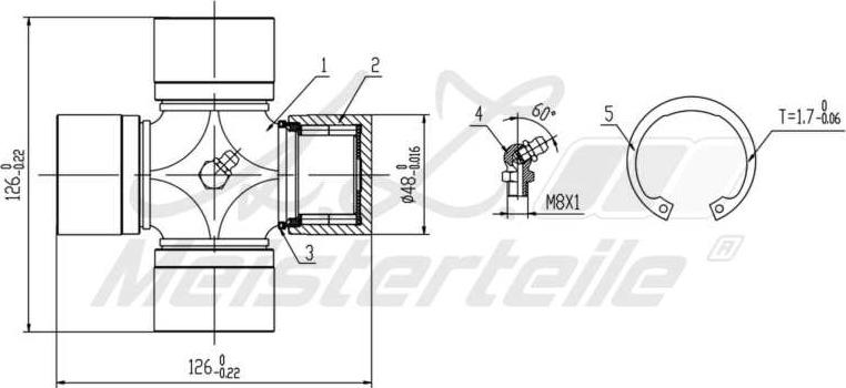 A.Z. Meisterteile AZMT-42-041-1071 - Flexible disc, propshaft joint car-mod.net