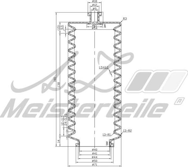 A.Z. Meisterteile AZMT-42-020-1171 - Bellow, steering car-mod.net