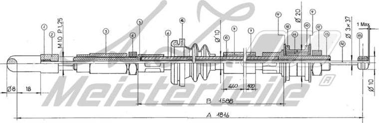 A.Z. Meisterteile AZMT-47-010-1243 - Clutch Cable car-mod.net