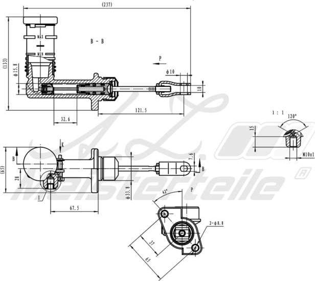 A.Z. Meisterteile AZMT-47-030-1097 - Master Cylinder, clutch car-mod.net