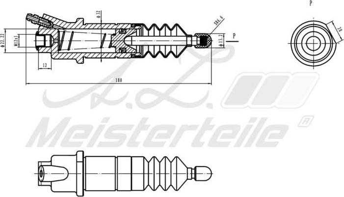 A.Z. Meisterteile AZMT-47-031-1044 - Slave Cylinder, clutch car-mod.net