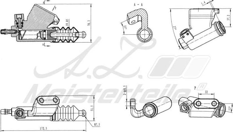 A.Z. Meisterteile AZMT-47-031-1047 - Slave Cylinder, clutch car-mod.net