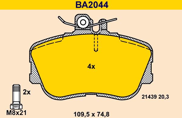 Barum BA2044 - Brake Pad Set, disc brake car-mod.net
