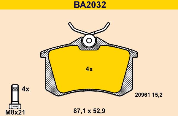 Barum BA2032 - Brake Pad Set, disc brake car-mod.net