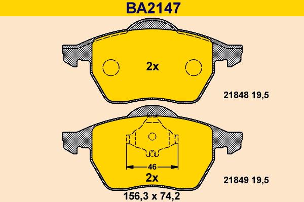 Barum BA2147 - Brake Pad Set, disc brake car-mod.net