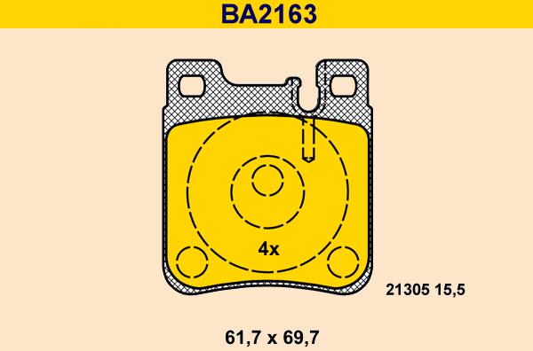Barum BA2163 - Brake Pad Set, disc brake car-mod.net