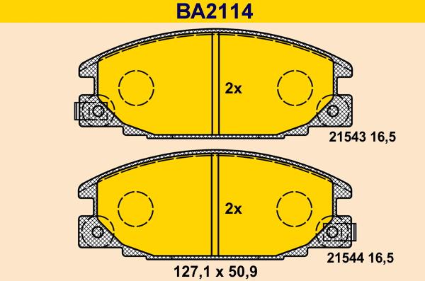 Barum BA2114 - Brake Pad Set, disc brake car-mod.net