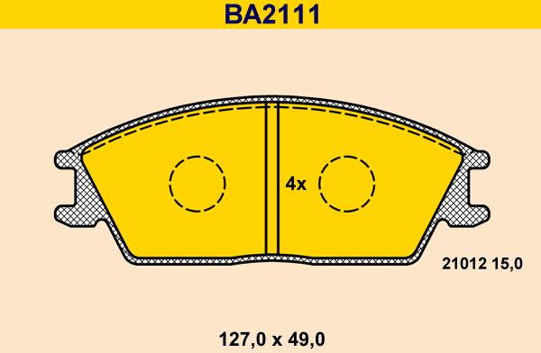 Barum BA2111 - Brake Pad Set, disc brake car-mod.net