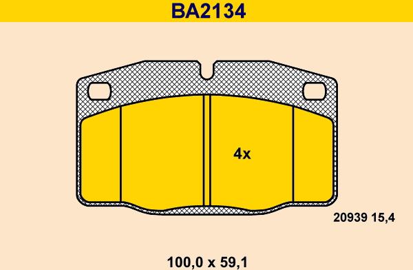 Barum BA2134 - Brake Pad Set, disc brake car-mod.net