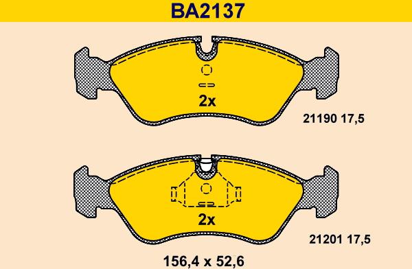 Barum BA2137 - Brake Pad Set, disc brake car-mod.net