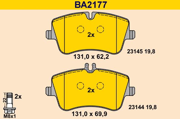 Barum BA2177 - Brake Pad Set, disc brake car-mod.net